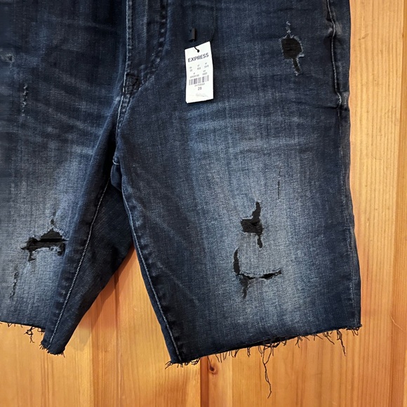 Express slim hyper stretch long shorts NWT - Picture 2 of 5